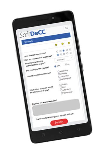 Feedbackbogen auf Handy
